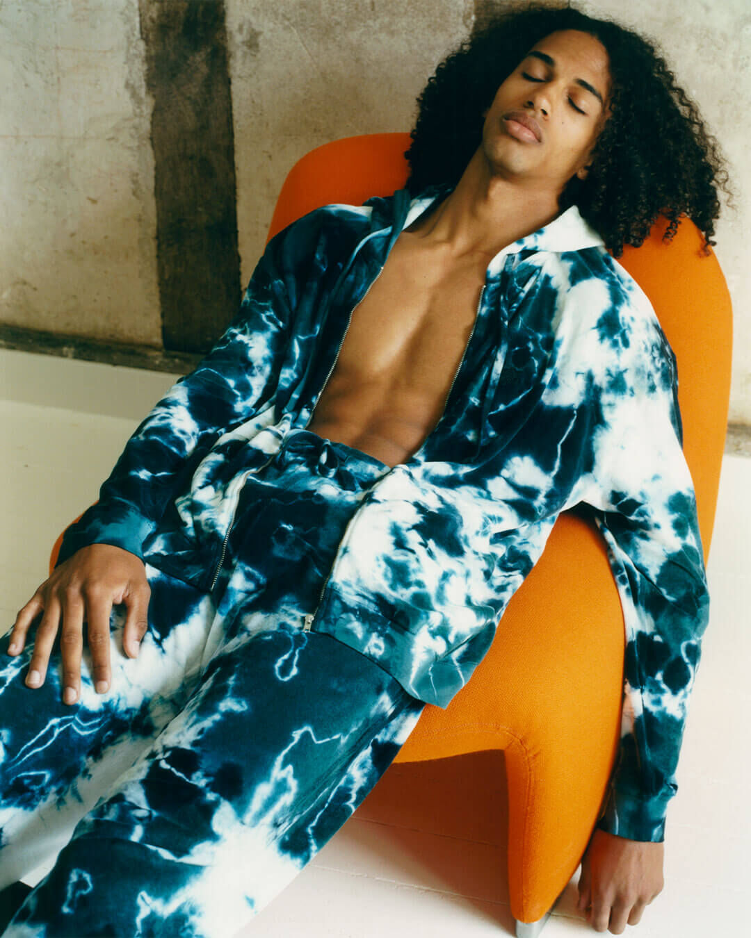 Man lying on a bed